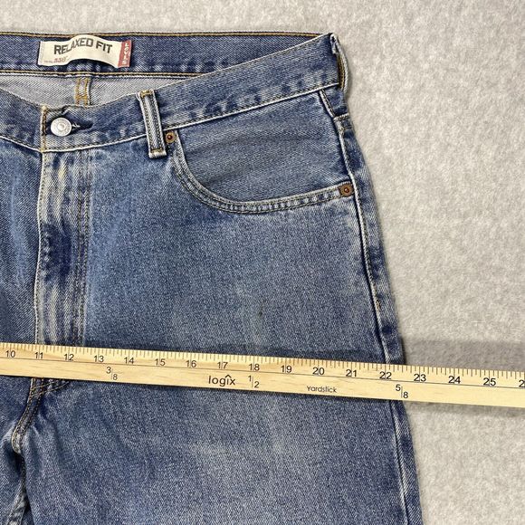 Levi's Strauss Co 550 Mens Jeans Blue 34x29 Relaxed Fit Faded Distressed Denim - Picture 4 of 16